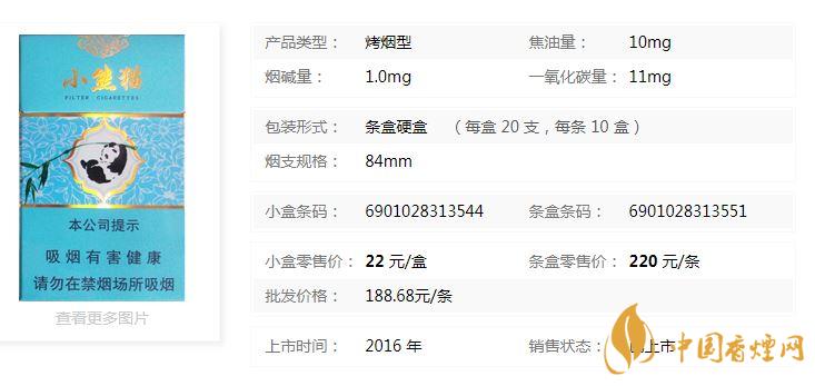 云煙小熊貓香煙多少錢(qián)一包2020價(jià)格