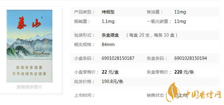 泰山新品香煙價格多少錢？泰山新品硬盒價格及參數(shù)2020