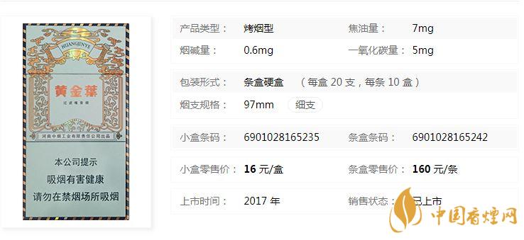 黃金葉悅尚細(xì)支煙多少錢一盒2020價(jià)格