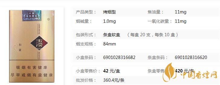 玉溪軟和諧軟包多少錢？玉溪軟和諧香煙價格及參數(shù)